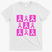 Reast Cancer Support Warrior Gift Pink Ribbon Awareness T-Shirt - White