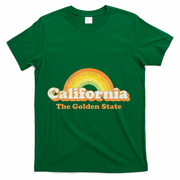 Retro California The Golden State Vintage 70s T-Shirt - Green