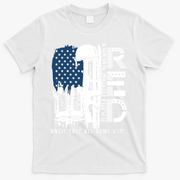 Red Friday Military We Wear Red Support Our Troops US Flag T-Shirt - White