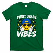 Retro First Vibes Back To School 1st Grade T-Shirt - Irish Green