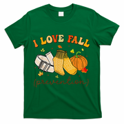 Retro I Love Fall Prevention Fall Physical Therapy Groovy T-Shirt - Green