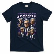 Retro Jerome Powell 90s Fan The Fed Merch T-Shirt - Navy