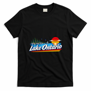 Retro Lake Ontario Sunset T-Shirt - Black