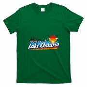Retro Lake Ontario Sunset T-Shirt - Irish Green