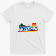 Retro Lake Ontario Sunset T-Shirt - White