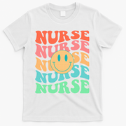 Retro Nurse Colorful Nurse Life Nurse's Day T-Shirt - White