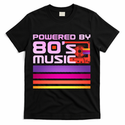 Retro Poweres By 80's Music Cassette Tape T-Shirt - Black