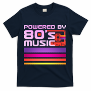 Retro Poweres By 80's Music Cassette Tape T-Shirt - Navy