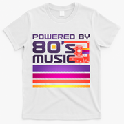 Retro Poweres By 80's Music Cassette Tape T-Shirt - White