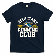 Reluctant Running Club Moving Now To Sit Later T-Shirt - Navy Blue