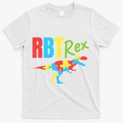 RBT Rex Registered Behavior Technician Therapist Autism T-Shirt - White