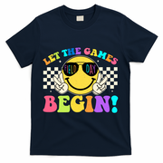 Retro Smiley Emoji Field Day Let The Games Begin T-Shirt - Navy