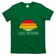Retro Sunset Great Lakes Lake Ontario T-Shirt - Irish Green