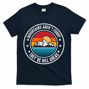 Retro Sunset Mountain Range For Nature Lovers T-Shirt - Navy