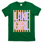 Retro Stripes Sunshine Lake Girl T-Shirt - Irish Green