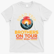Road Trip Brothers On Tour 2026 Vacation T-Shirt - White