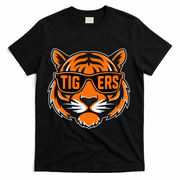 Retro Tigers Gift Sports Fan Name T-Shirt - Black