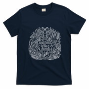 Respect The Locals Cryptid Bigfoot Mothman Alien T-Shirt - Navy Blue