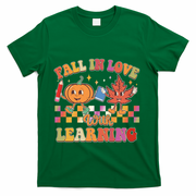 Retro Vintage Fall In Love With Learning T-Shirt - Green