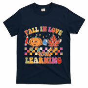 Retro Vintage Fall In Love With Learning T-Shirt - Navy