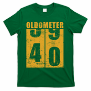 Retro Vintage Oldometer 40 Years Old T-Shirt - Green
