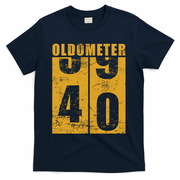 Retro Vintage Oldometer 40 Years Old T-Shirt - Navy