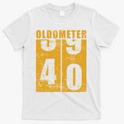 Retro Vintage Oldometer 40 Years Old T-Shirt - White