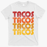 Retro Vintage Tacos T-Shirt - White