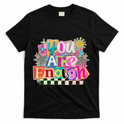 Retro You Are Enough Collage T-Shirt - Black