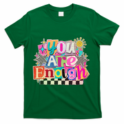 Retro You Are Enough Collage T-Shirt - Green