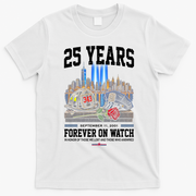 September 11th Memorial Tribute 9/11 25th Anniversary T-Shirt - White