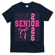 Senior 2026 Coquette T-Shirt - Navy