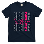 Senior 2027 Class Graduation Grad T-Shirt - Navy Blue