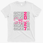 Senior 2027 Class Graduation Grad T-Shirt - White