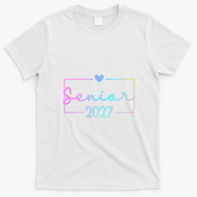 Senior 2027 Cute Graduation Grad T-Shirt - White