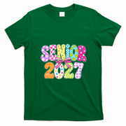Senior 2027 Colorful Retro Bowtie T-Shirt - Irish Green