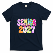 Senior 2027 Colorful Retro Bowtie T-Shirt - Navy Blue