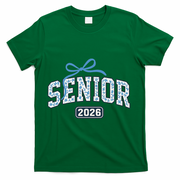 Senior 2026 Graduation Floral Pattern T-Shirt - Green