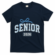 Senior 2026 Graduation Floral Pattern T-Shirt - Navy