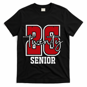 Senior 2026 Twenty 26 High School Graduate Merch T-Shirt - Black