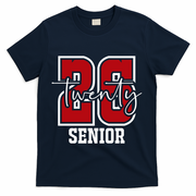 Senior 2026 Twenty 26 High School Graduate Merch T-Shirt - Navy