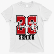 Senior 2026 Twenty 26 High School Graduate Merch T-Shirt - White