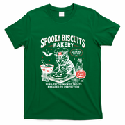 Spooky Biscuits Bakery Cat Halloween Treats T-Shirt - Irish Green