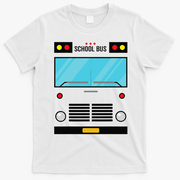 School Bus Costume Simple Halloween Costume Easy Oufit T-Shirt - White