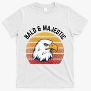 Sexy Bald Guy & Majestic Husband Dad Joke T-Shirt - White