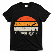 Summer Beach Hawaiian Vintage T-Shirt - Black