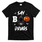 Say Boo To Drugs Halloween Pumpkin Awareness T-Shirt - Black