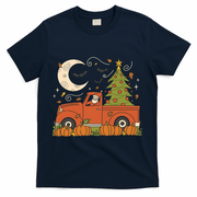 Santa Claus Christmas Holiday Truck T-Shirt - Navy