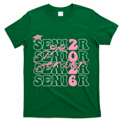 Senior Class Of 2026 Coquette Bow Graduation 26  T-Shirt - Green