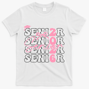 Senior Class Of 2026 Coquette Bow Graduation 26  T-Shirt - White
